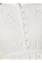 Collared Self Design Tiered Midi Dress - 3