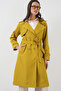 5918 Wrap-Neck Trench Coat - Olive Green - 5
