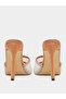 Suede Look Embellished Stiletto Heel Sandals - 5