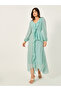 Dobby Ruffle Detail A-Line Maxi Dress - 3