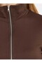 Half Zip Placket Detail A-Line Midi Dress - 3