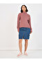 Turtle Neck Knit Top with Turn-Up Cuffed - 2