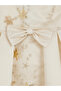 All Over Star Embellished Bow Front Layered Detail Dress - 6