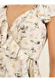 All-Over Floral Print Ruffle Detail Wrap Maxi Dress - 5