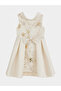 All Over Star Embellished Bow Front Layered Detail Dress - 5