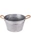 Metal Garden Bucket 27Cm X 27Cm X 16Cm Silver
