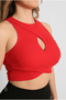 NTB Cleavage Rip Top أحمر - 2