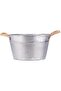 Metal Garden Bucket 27Cm X 27Cm X 16Cm Silver - 3