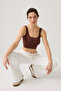 Ecru Wide Fit Wide Leg Sweatpants Straight Leg - 6