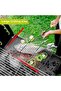 BBQ Grill, Chromium Plated Iron RF10374, Wooden Handle, Folding Basket for Fish, Veggies - 6