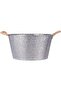 Metal Garden Bucket 32Cm X 32Cm X 17Cm Silver - 2