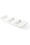 Porceletta Porcelain Rectangular Compartment Dish, Ivory, 7-Inch (08-227)