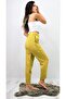 Women's Pocketed Elastic Waist Striped Double Leg Comfortable Summer Trousers 3277200 - 4