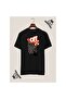 Street Style Back Printed Special Design Black T-Shirt 5050-55