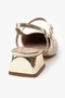 Harmony Colorful Kilim Blunt Toe Belt Detail Short Heeled Women's Ballerinas - 8