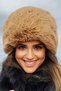Fluffy Dense Furry Plush Faux Fur Kalpak Hat Women's Winter Beanie - Tuscany Milk Coffee - 4