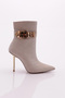 Women's Heeled Boots Gold Dotted 911121085