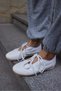 Names Women's White Laces Detail Sneaker - 8