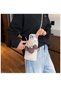 Plush Lamb Phone Bag Cream Handmade Organic Knitted Phone Bag 100% Cotton Trend Lamb Bag - 6