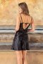 Angel's Story 1520 Women's Satin Rope Strap Nightgown Dressing Gown Set-Black - 3