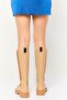 Women Slip On Knee Length Boots, Tan - 3