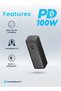 Onyx Dual Usb-C Power Bank 30000Mah Pd 100W - Black - 5