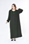 Women's Plus Size Cotton Fabric Long Sleeve Summer Woven Dress - 2