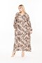 Women's Long Sleeve Plus Size Woven Summer Long Sleeve Dress - 5