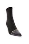 K105-22K Black Suede Women's Boots - Thin Heel with Trock, Pointed Toe and Side Zip - 2