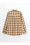 Regular Fit Long Sleeve Plaid Gabardine Men's Shirt - 6