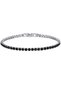 5MM-BLACK 19cm Rose Gold Silver Color 3mm 4mm 5mm Pink Blue Green Red Tennis Bracelet Bangle for Wom - 8