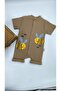 Bebe Kids Giraffe Pattern Short Sleeve Shorts Jumpsuit (Zibin) 100% Cotton - 4