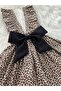 Girl's Leopard Bow Ruffle Strap Salopet Dress (Made from 100% Cotton Fabric.) - 4