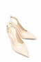 Women Ovis Pointed High Heel Shoes Beige Patent Leather - 4