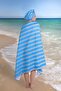 Striped Digital Printed 100X180 cm Beach Towel (Beach Bag + Gift Hat) Blue - 4
