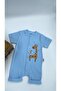 Bebe Kids Giraffe Pattern Short Sleeve Shorts Jumpsuit (Zibin) 100% Cotton - 3