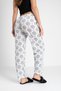 3 Pack Cotton Thin Breathable Fabric Ribbon Waist Detailed Printed Pocketless Women's Pajama Bottoms - 6