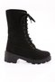 Md112 Women's Lace Up Zippered Thick Sole Boots