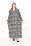 Women's Long Sleeve Plus Size Woven Summer Long Sleeve Dress - 4