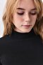 Women's Turtleneck Long Sleeve Blouse Black 9021 - 4