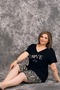 Patterned Plus Size Shorts Set - 2