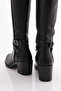 Women's Heeled Boots with Black Buckle - 53213138 - 3