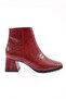Blunt-07k Women's 22k Blunt Toe Side Buckle Heeled Ankle Boots