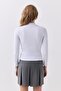 Women's Turtleneck Long Sleeve Blouse White 9021 - 5