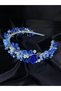 Crystal Stone Pearl and Flower Detailed Wedding Engagement Promise Maternity Bridal Crown - 6