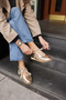 Names Women's Gold Lace Sneaker - 5