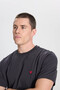 Men's Black Round Neck T-Shirt - 2