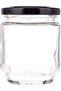 Glass Bottle W/Blk Lid L(6CM) XW(6CM) XH(8CM) Transparent - 2