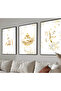 Hari̇kabi̇rev | Gold Allah-Mosque Ay-Muhammad Islamic Combine | Framed Glass Table 3 Pieces Vertical