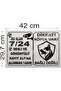 Oversized Attention Dog There Silver Metal Warning Sign A3 Size 29,7 Cm. Is X 42 cm
